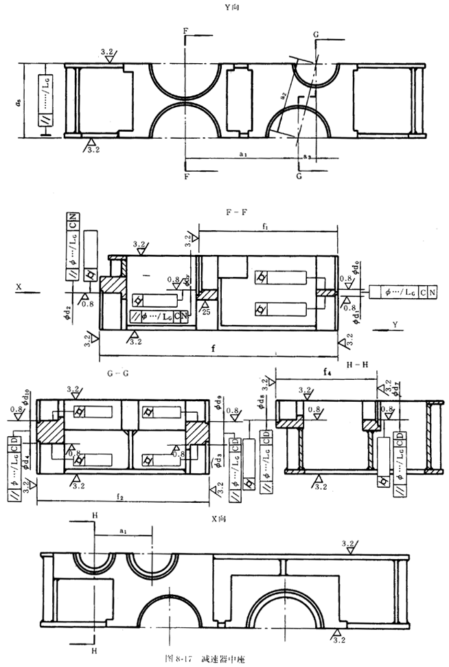 圓錐齒輪減速器箱體形位公差